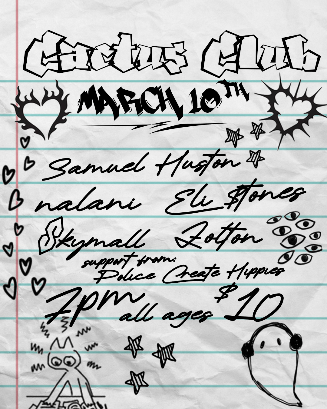 Flyer for Cactus Club