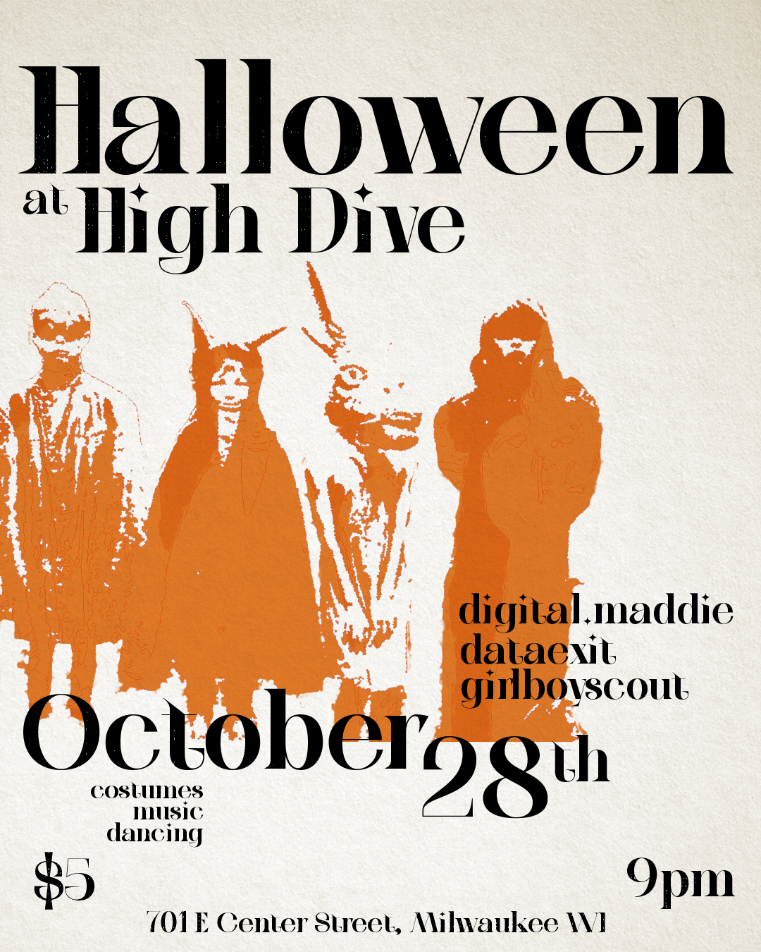 Flyer for High Dive Halloween event
