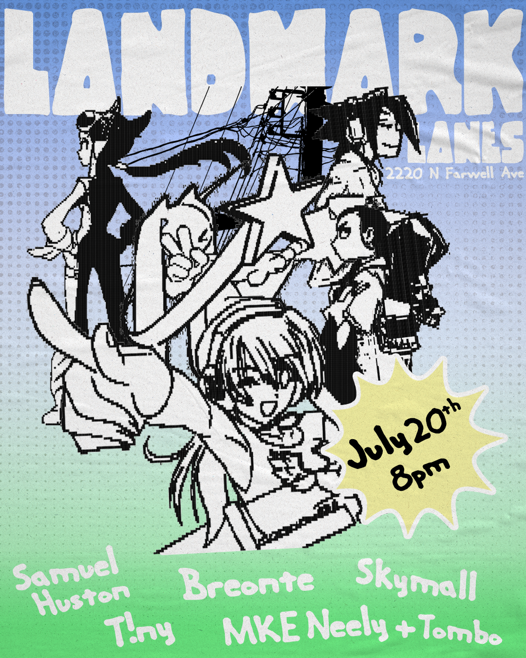 Flyer for Landmark Lanes